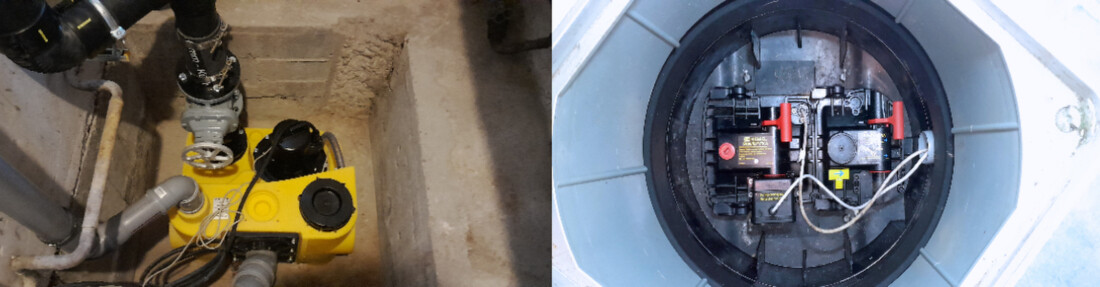 Fäkalienhebeanlage Pumpe Rückstau Verschluss Automat